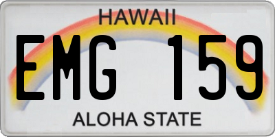 HI license plate EMG159