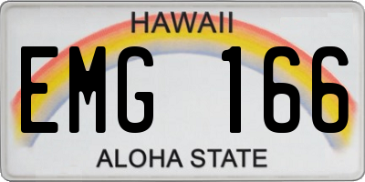 HI license plate EMG166