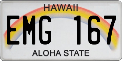 HI license plate EMG167