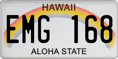 HI license plate EMG168