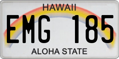 HI license plate EMG185
