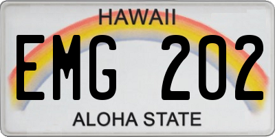 HI license plate EMG202