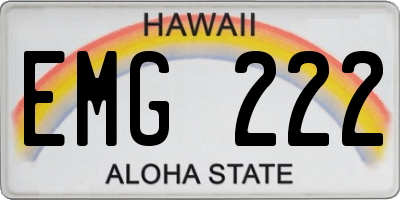 HI license plate EMG222