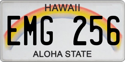 HI license plate EMG256