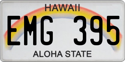 HI license plate EMG395