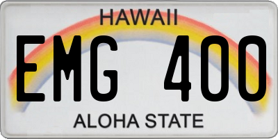 HI license plate EMG400