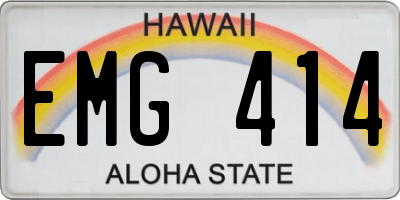 HI license plate EMG414