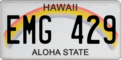 HI license plate EMG429