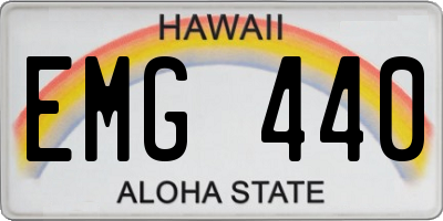 HI license plate EMG440
