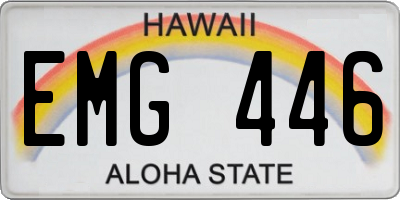 HI license plate EMG446