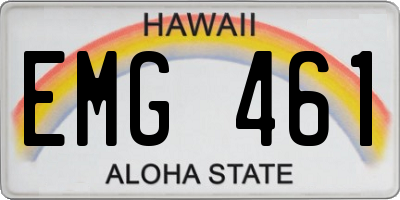 HI license plate EMG461
