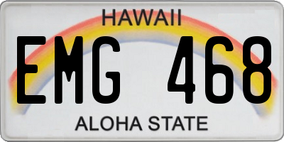 HI license plate EMG468
