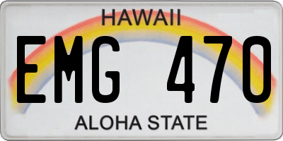 HI license plate EMG470