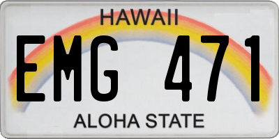 HI license plate EMG471