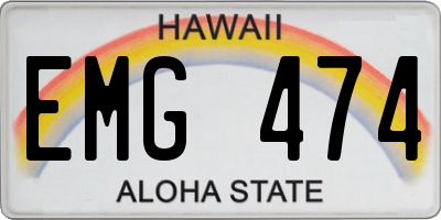 HI license plate EMG474