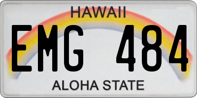 HI license plate EMG484