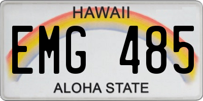 HI license plate EMG485