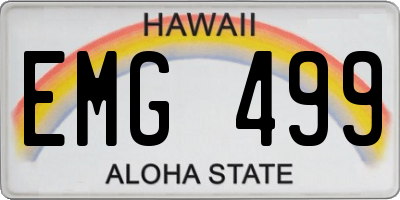 HI license plate EMG499