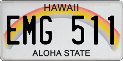 HI license plate EMG511