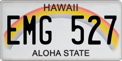 HI license plate EMG527