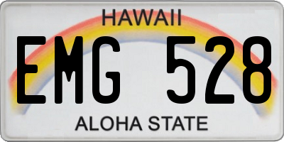 HI license plate EMG528