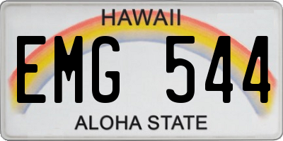 HI license plate EMG544