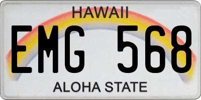 HI license plate EMG568
