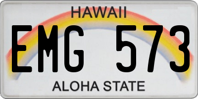 HI license plate EMG573