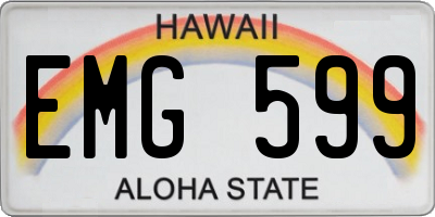 HI license plate EMG599