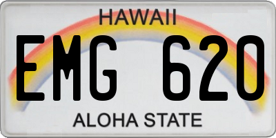 HI license plate EMG620