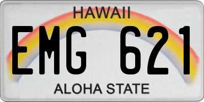 HI license plate EMG621