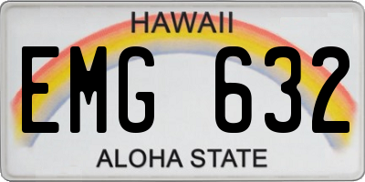 HI license plate EMG632