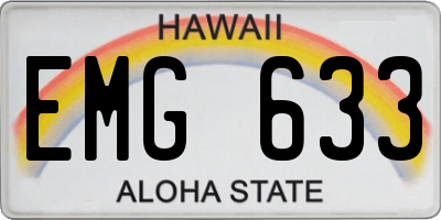 HI license plate EMG633