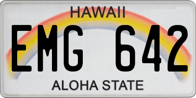 HI license plate EMG642