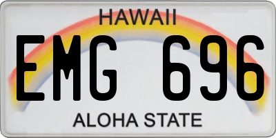 HI license plate EMG696