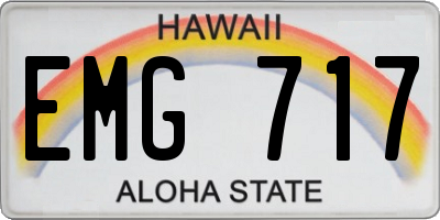 HI license plate EMG717