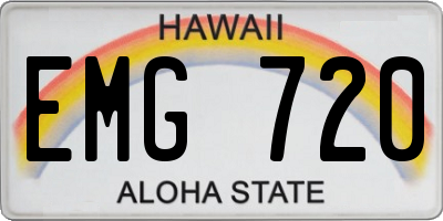 HI license plate EMG720