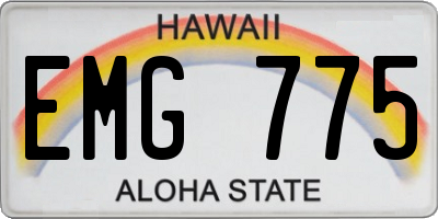 HI license plate EMG775