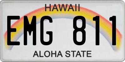 HI license plate EMG811
