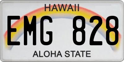 HI license plate EMG828