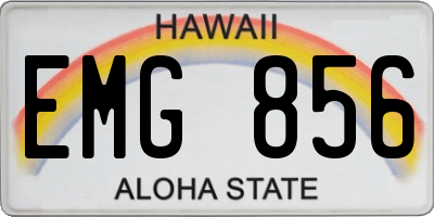 HI license plate EMG856