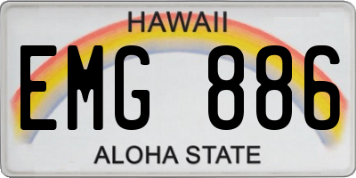 HI license plate EMG886