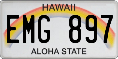 HI license plate EMG897