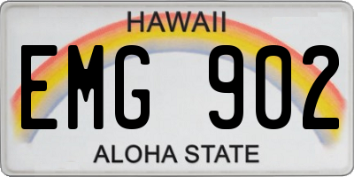 HI license plate EMG902
