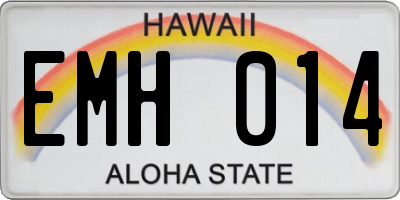HI license plate EMH014
