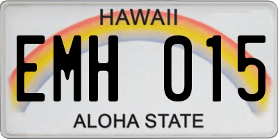 HI license plate EMH015