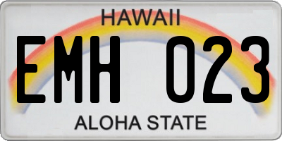 HI license plate EMH023