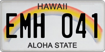 HI license plate EMH041
