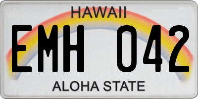 HI license plate EMH042