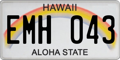 HI license plate EMH043